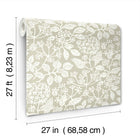 Rowen Botanical Taupe Jardin Wallpaper by York Wallcoverings