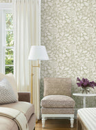 Rowen Botanical Taupe Jardin Wallpaper by York Wallcoverings