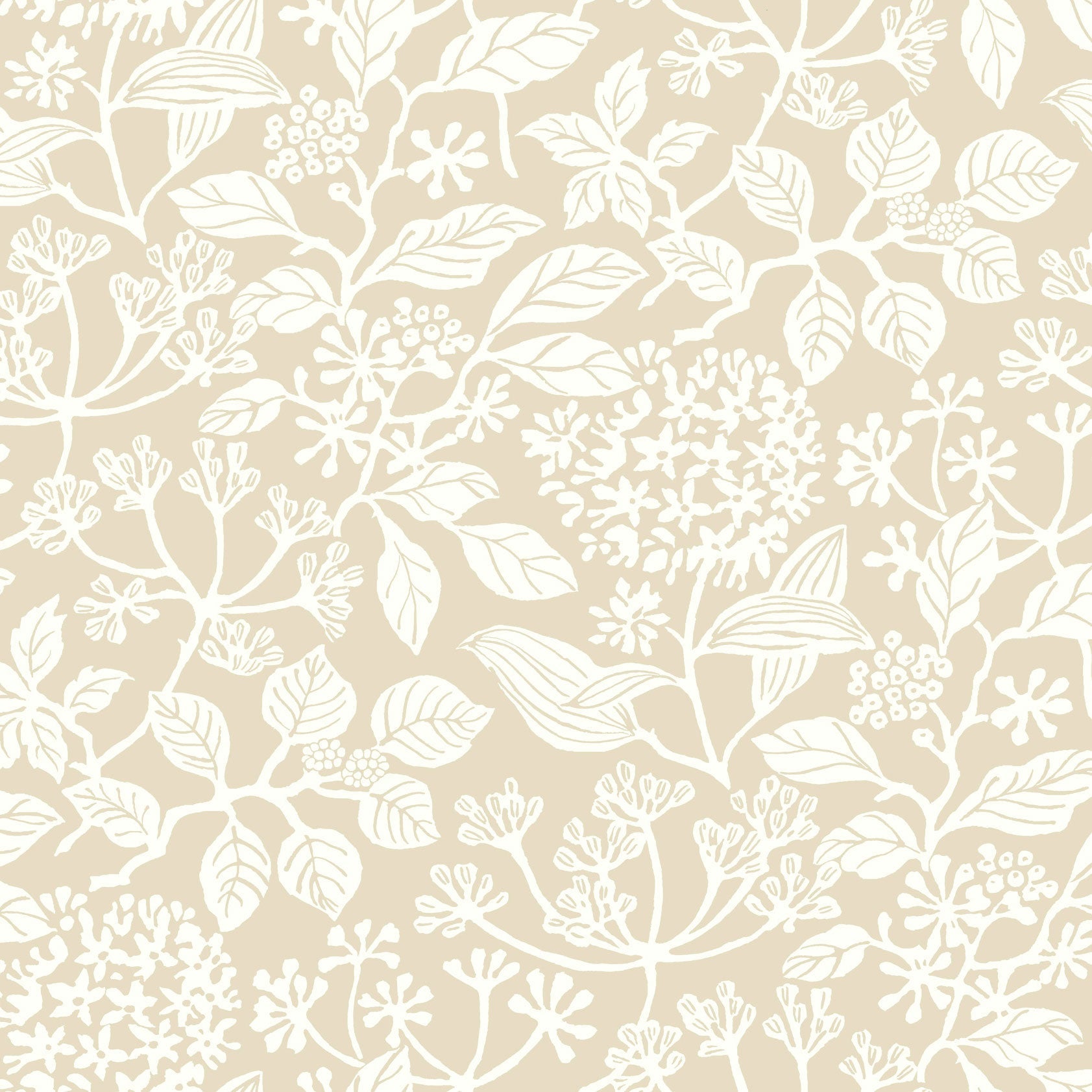 Rowen Botanical Beige Jardin Wallpaper by York Wallcoverings