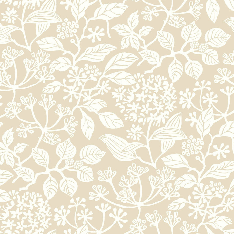 Rowen Botanical Beige Jardin Wallpaper by York Wallcoverings