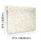 Rowen Botanical Beige Jardin Wallpaper by York Wallcoverings