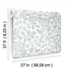 Rowen Botanical Light Blue Jardin Wallpaper by York Wallcoverings