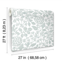 Rowen Botanical Light Blue Jardin Wallpaper by York Wallcoverings