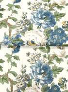 Beatrix Vintage Floral Blue Jardin Wallpaper by York Wallcoverings