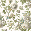 Beatrix Vintage Floral Neutral Jardin Wallpaper by York Wallcoverings