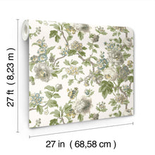 Beatrix Vintage Floral Neutral Jardin Wallpaper by York Wallcoverings