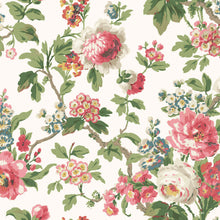 Beatrix Vintage Floral Fuchsia Jardin Wallpaper by York Wallcoverings