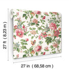 Beatrix Vintage Floral Fuchsia Jardin Wallpaper by York Wallcoverings