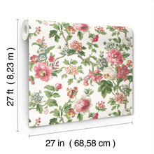 Beatrix Vintage Floral Fuchsia Jardin Wallpaper by York Wallcoverings