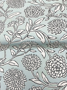 Chatsworth Garden Floral Trail Sky Blue Jardin Wallpaper by York Wallcoverings