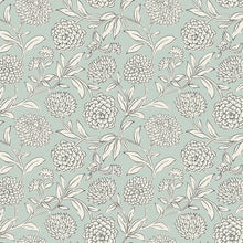 Chatsworth Garden Floral Trail Sky Blue Jardin Wallpaper by York Wallcoverings