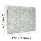Chatsworth Garden Floral Trail Sky Blue Jardin Wallpaper by York Wallcoverings