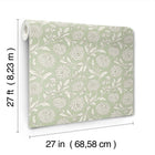 Chatsworth Garden Floral Trail Light Green Jardin Wallpaper by York Wallcoverings