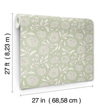 Chatsworth Garden Floral Trail Light Green Jardin Wallpaper by York Wallcoverings