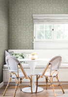 Chatsworth Garden Floral Trail Light Green Jardin Wallpaper by York Wallcoverings
