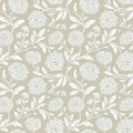 Chatsworth Garden Floral Trail Taupe Jardin Wallpaper by York Wallcoverings