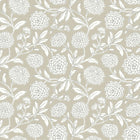 Chatsworth Garden Floral Trail Taupe Jardin Wallpaper by York Wallcoverings