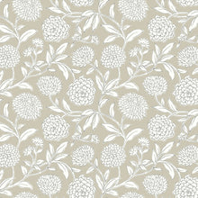 Chatsworth Garden Floral Trail Taupe Jardin Wallpaper by York Wallcoverings