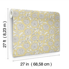 Chatsworth Garden Floral Trail Butter Jardin Wallpaper by York Wallcoverings