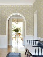 Chatsworth Garden Floral Trail Butter Jardin Wallpaper by York Wallcoverings