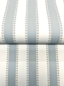Tilford Awning Stripe Light Blue Jardin Wallpaper by York Wallcoverings