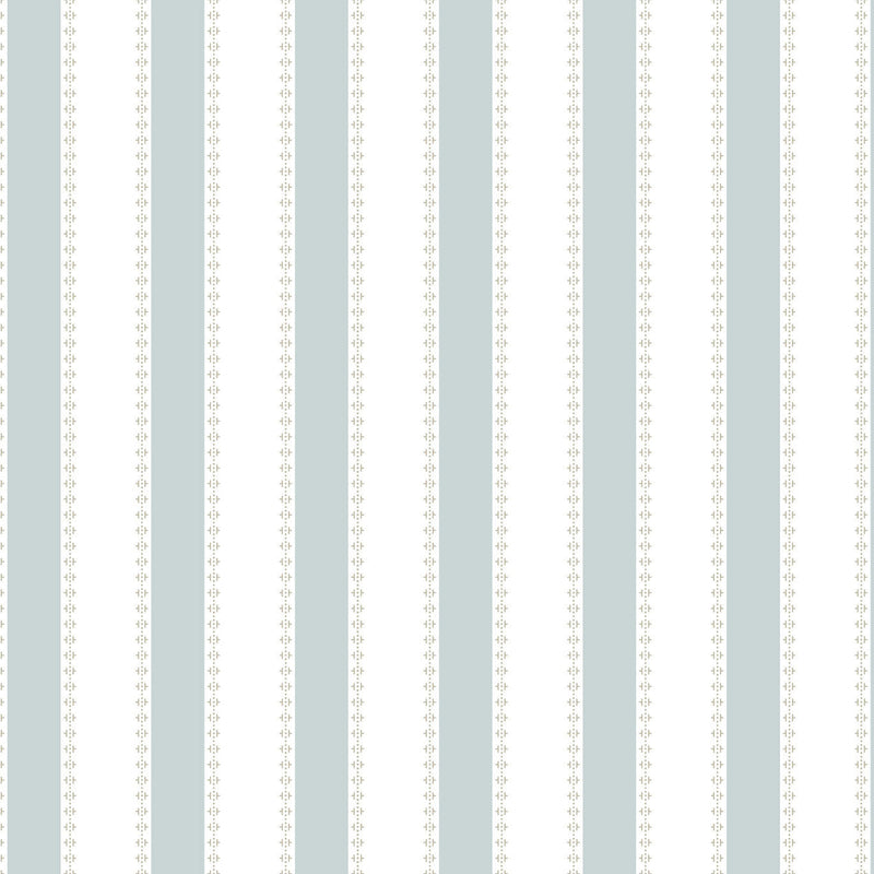 Tilford Awning Stripe Light Blue Jardin Wallpaper by York Wallcoverings