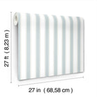 Tilford Awning Stripe Light Blue Jardin Wallpaper by York Wallcoverings