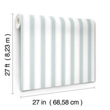Tilford Awning Stripe Light Blue Jardin Wallpaper by York Wallcoverings