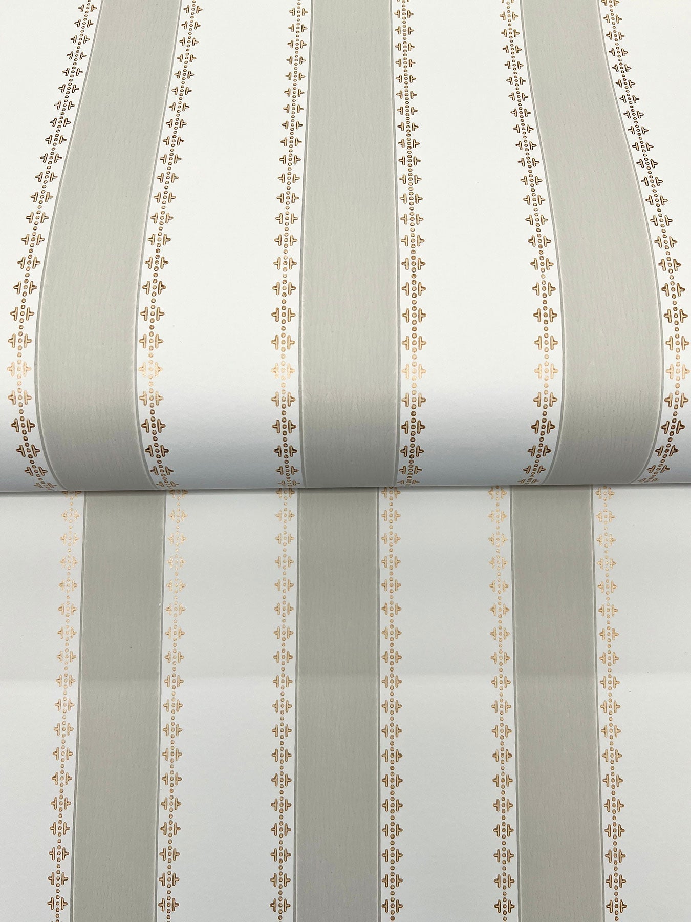 Tilford Awning Stripe Beige Jardin Wallpaper by York Wallcoverings