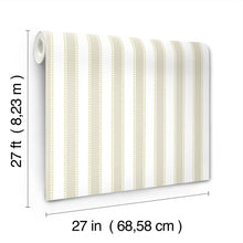 Tilford Awning Stripe Beige Jardin Wallpaper by York Wallcoverings