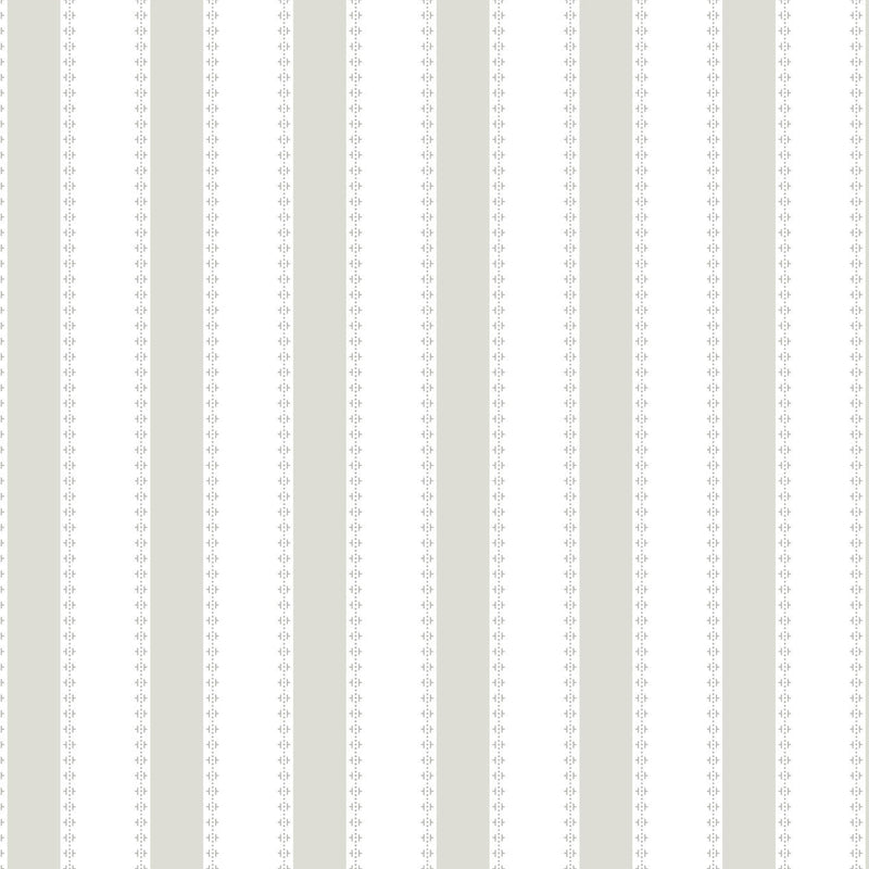 Tilford Awning Stripe Light Grey Jardin Wallpaper by York Wallcoverings