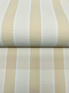 Tilford Awning Stripe Neutral Jardin Wallpaper by York Wallcoverings