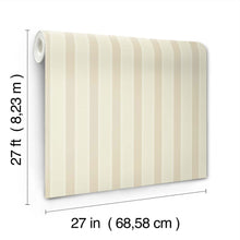 Tilford Awning Stripe Neutral Jardin Wallpaper by York Wallcoverings