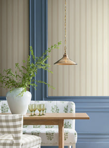 Tilford Awning Stripe Neutral Jardin Wallpaper by York Wallcoverings