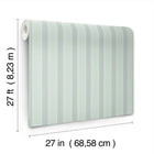 Tilford Awning Stripe Blue Jardin Wallpaper by York Wallcoverings