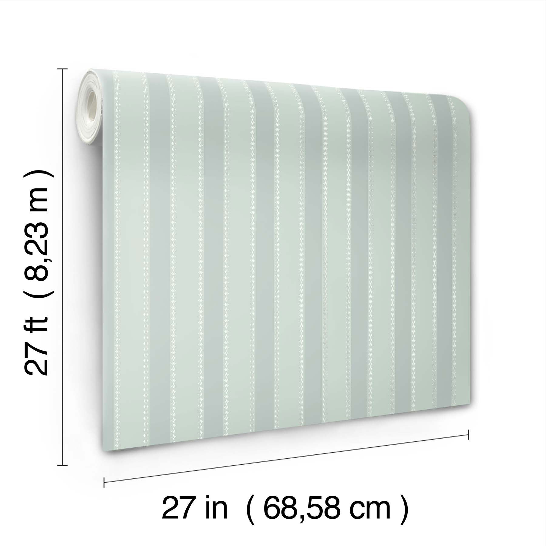 Tilford Awning Stripe Blue Jardin Wallpaper by York Wallcoverings