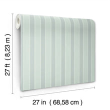 Tilford Awning Stripe Blue Jardin Wallpaper by York Wallcoverings