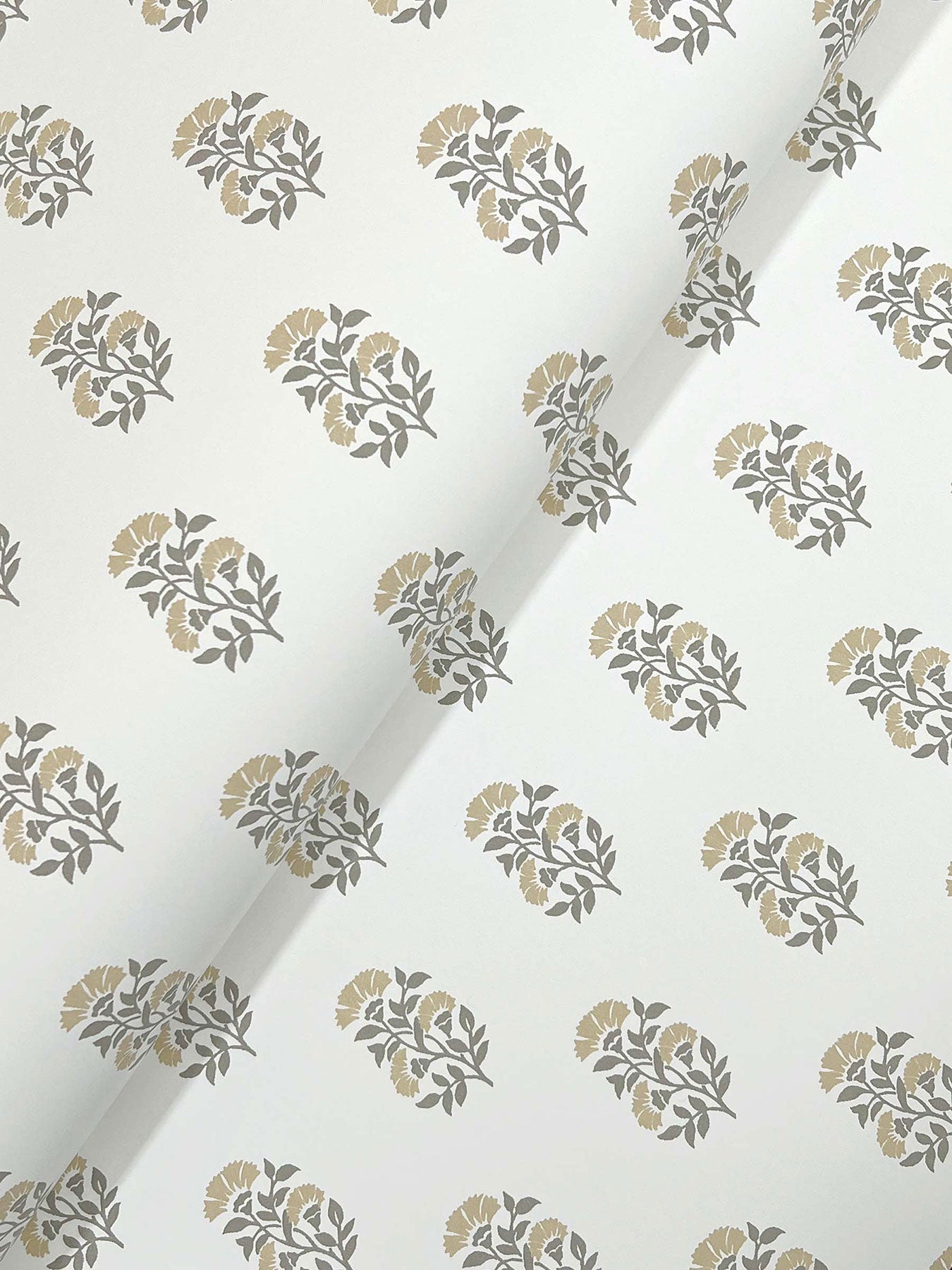 Sylvie Floral Neutral Jardin Wallpaper by York Wallcoverings