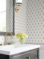 Sylvie Floral Neutral Jardin Wallpaper by York Wallcoverings