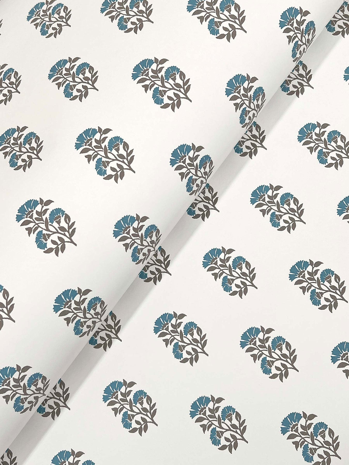 Sylvie Floral Teal Jardin Wallpaper by York Wallcoverings