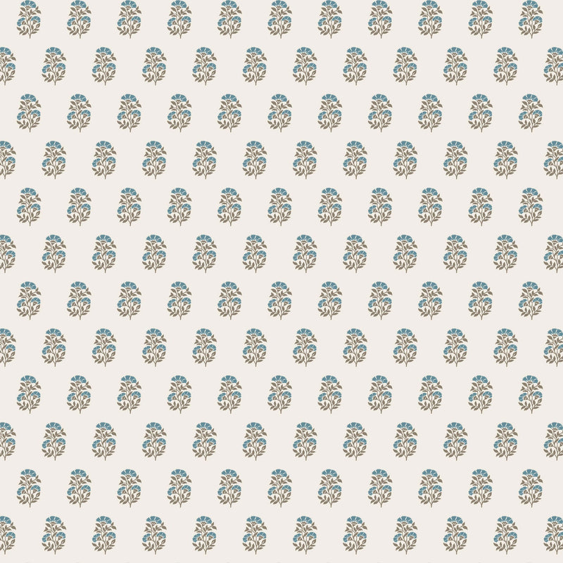Sylvie Floral Teal Jardin Wallpaper by York Wallcoverings