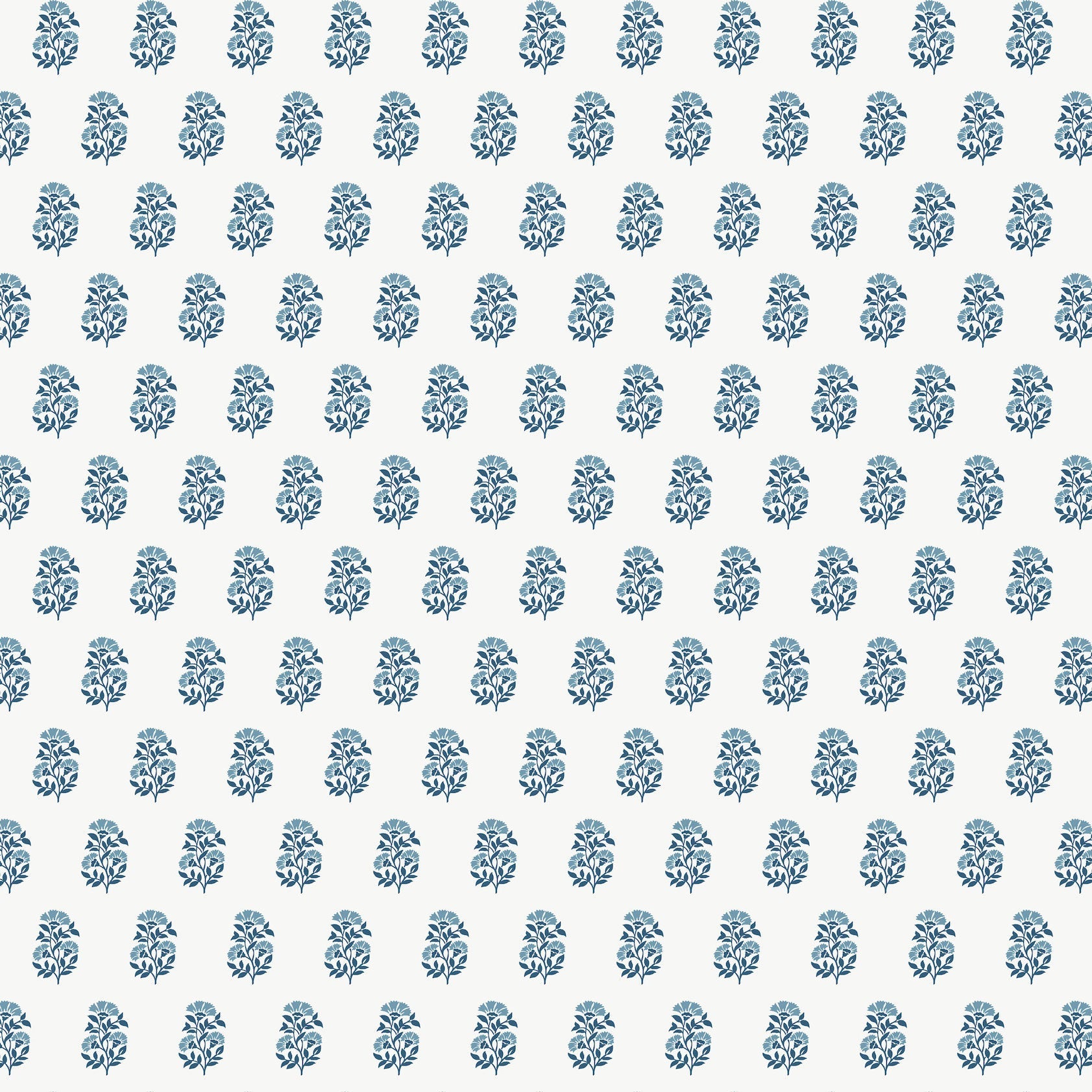 Sylvie Floral Blue Jardin Wallpaper by York Wallcoverings