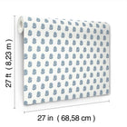 Sylvie Floral Blue Jardin Wallpaper by York Wallcoverings