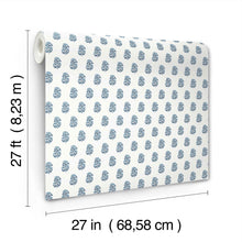Sylvie Floral Blue Jardin Wallpaper by York Wallcoverings
