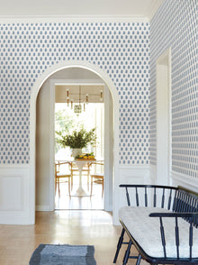 Sylvie Floral Blue Jardin Wallpaper by York Wallcoverings