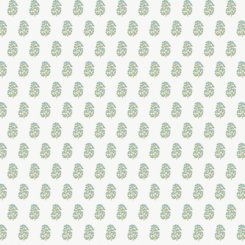 Sylvie Floral Green Jardin Wallpaper by York Wallcoverings