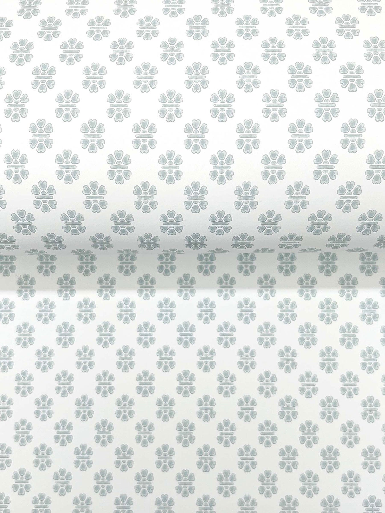 Brioni Floral Stamp Light Blue Jardin Wallpaper by York Wallcoverings