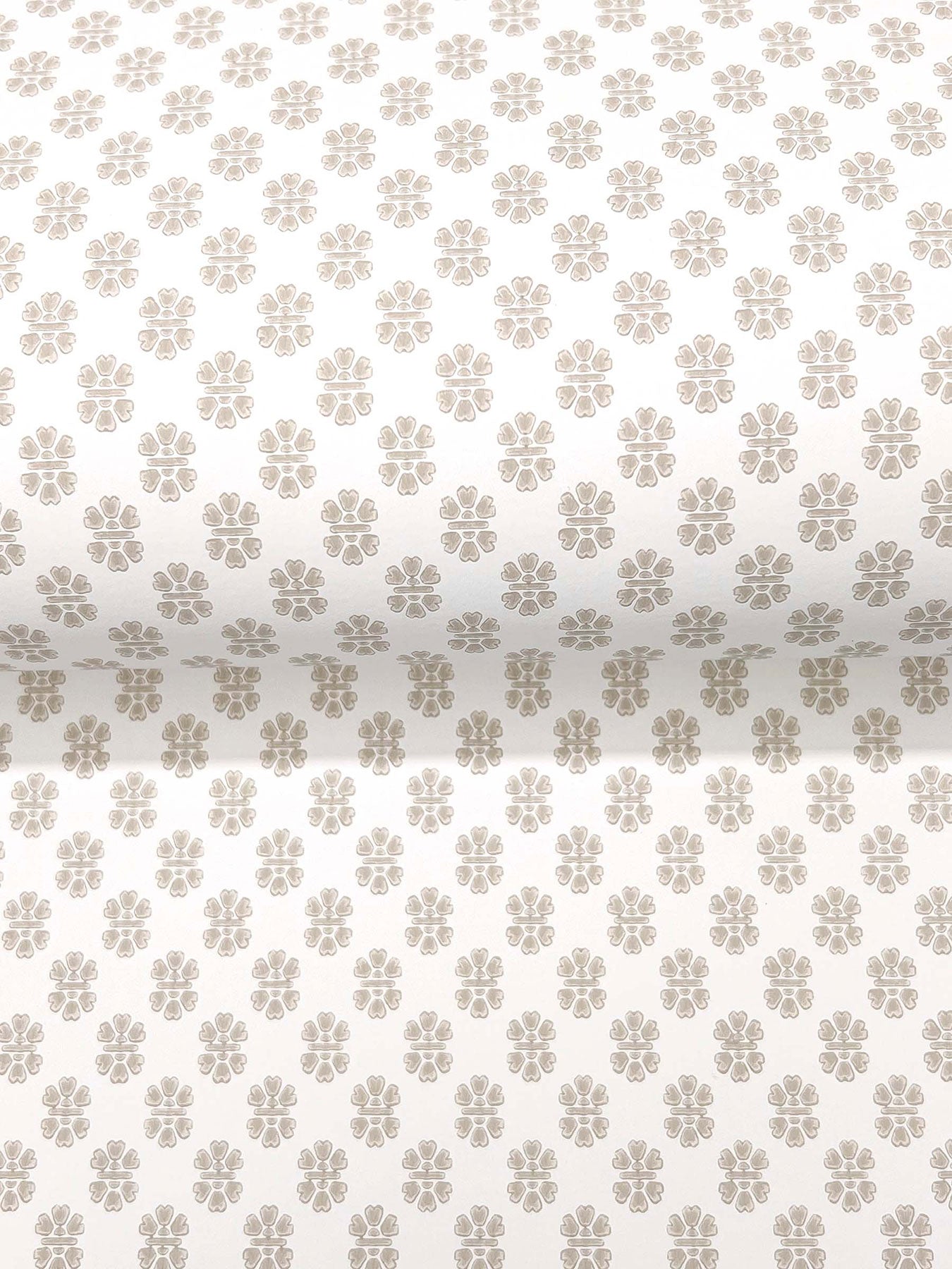 Brioni Floral Stamp Beige Jardin Wallpaper by York Wallcoverings