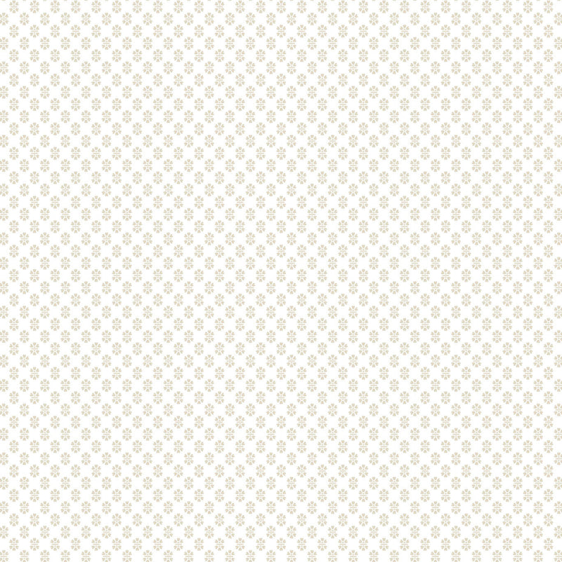 Brioni Floral Stamp Beige Jardin Wallpaper by York Wallcoverings