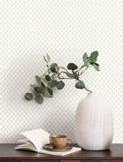 Brioni Floral Stamp Beige Jardin Wallpaper by York Wallcoverings